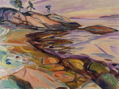 Paisagem costeira em Hvitsten (Edvard Munch) - Reprodução com Qualidade Museu