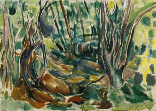 Elm Forest no verão (Edvard Munch) - Reprodução com Qualidade Museu
