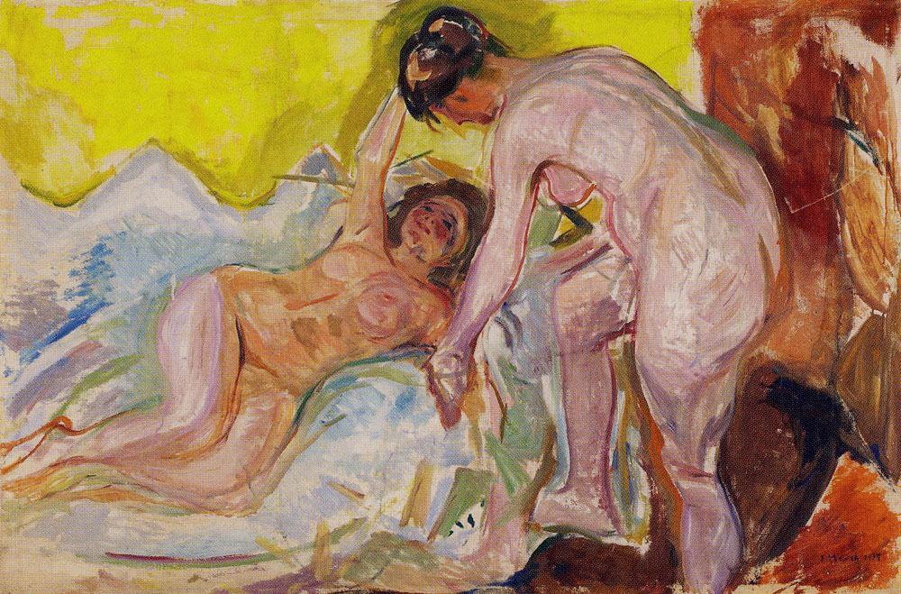 Nus femininos de pé e deitados (Edvard Munch) - Reprodução com Qualidade Museu