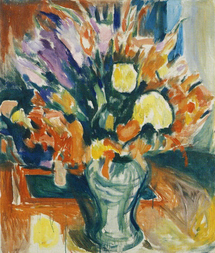 Flores em um vaso (Edvard Munch) - Reprodução com Qualidade Museu