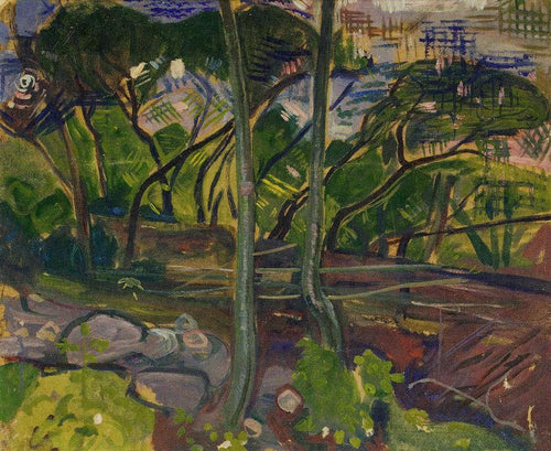 Estudo Florestal (Edvard Munch) - Reprodução com Qualidade Museu