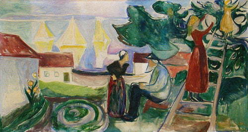 Colhendo a árvore The Freia Frieze V (Edvard Munch) - Reprodução com Qualidade Museu