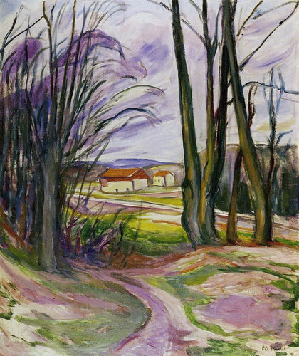 Paisagem perto de Skoyen (Edvard Munch) - Reprodução com Qualidade Museu