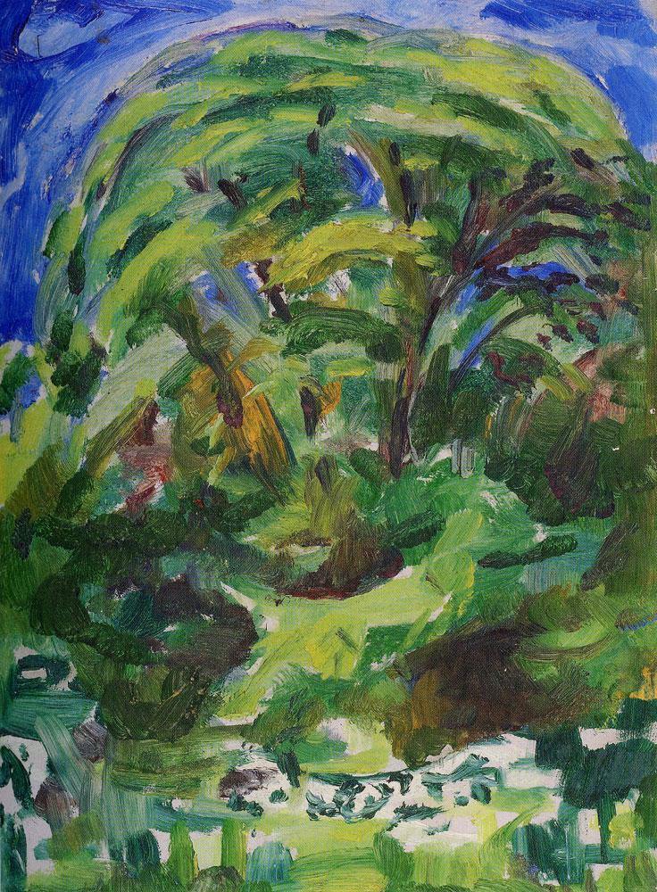 Árvore de folha caduca grande (Edvard Munch) - Reprodução com Qualidade Museu