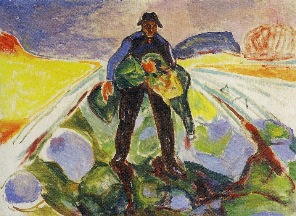 O homem no campo de repolho (Edvard Munch) - Reprodução com Qualidade Museu