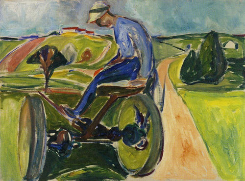 Homem na colheitadeira (Edvard Munch) - Reprodução com Qualidade Museu