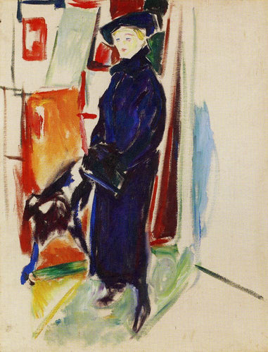 Modelo Com Chapéu E Casaco (Edvard Munch) - Reprodução com Qualidade Museu