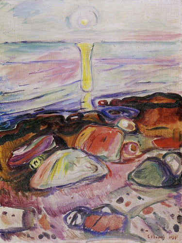 Luar na praia (Edvard Munch) - Reprodução com Qualidade Museu