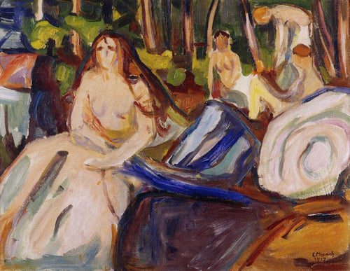 Nu na floresta (Edvard Munch) - Reprodução com Qualidade Museu