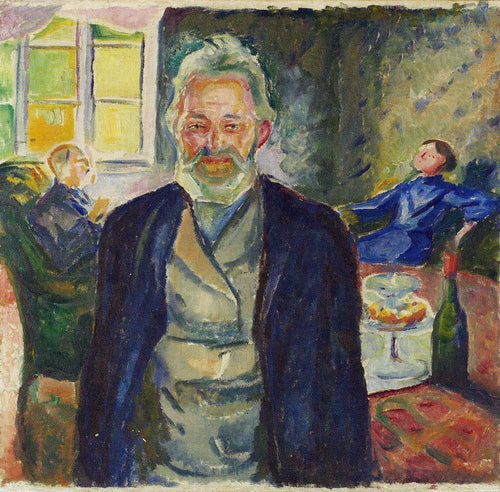Velho em um interior (Edvard Munch) - Reprodução com Qualidade Museu