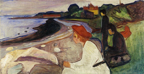 Jovens na praia (Edvard Munch) - Reprodução com Qualidade Museu