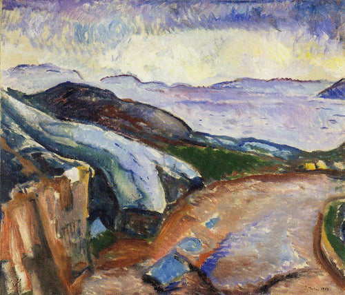 Chuva na costa (Edvard Munch) - Reprodução com Qualidade Museu