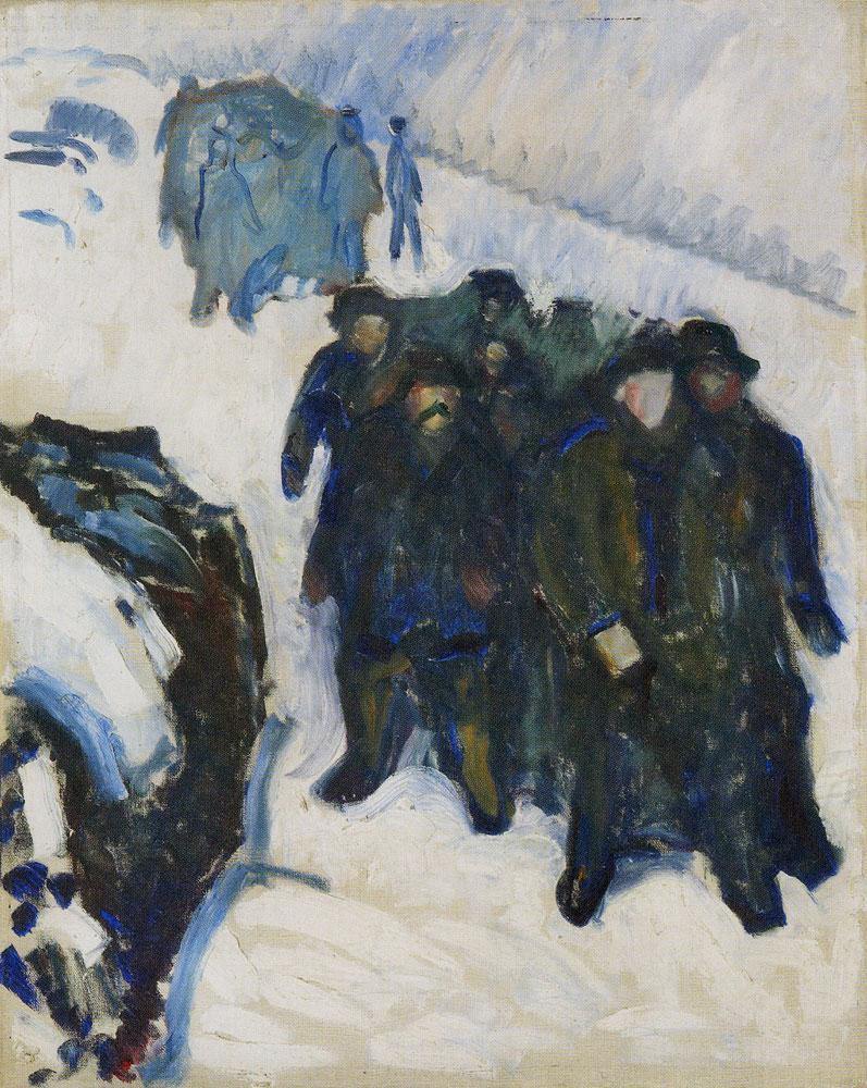 Marinheiros na neve (Edvard Munch) - Reprodução com Qualidade Museu