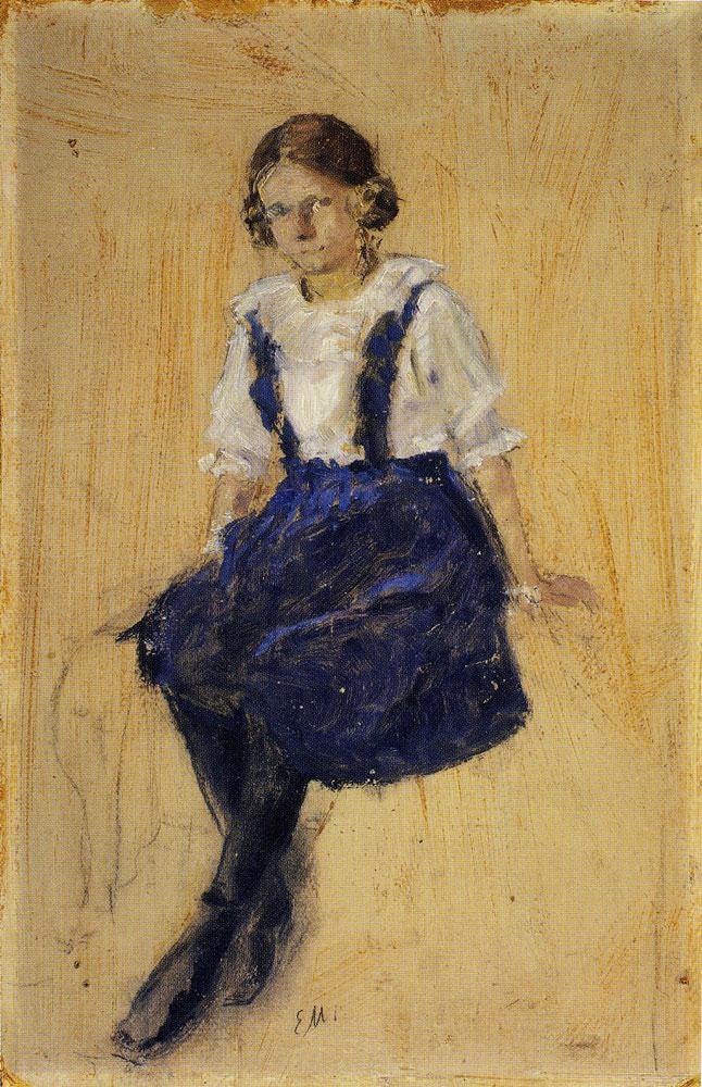 Jovem sentada (Edvard Munch) - Reprodução com Qualidade Museu