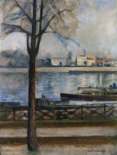 O Sena em Saint-Cloud (Edvard Munch) - Reprodução com Qualidade Museu