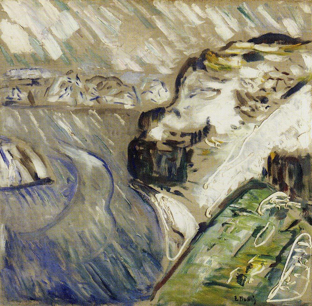 Tempestade de neve à beira-mar (Edvard Munch) - Reprodução com Qualidade Museu