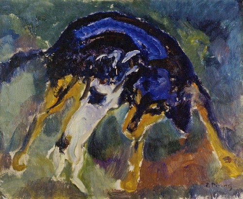 Dois cachorros (Edvard Munch) - Reprodução com Qualidade Museu
