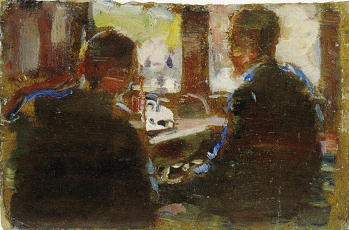 Dois Homens Junto à Janela (Edvard Munch) - Reprodução com Qualidade Museu