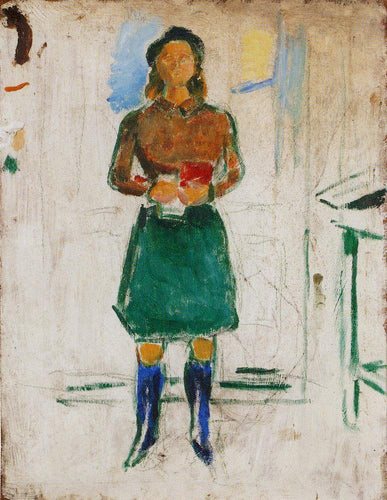 Visitando em Ekely (Edvard Munch) - Reprodução com Qualidade Museu