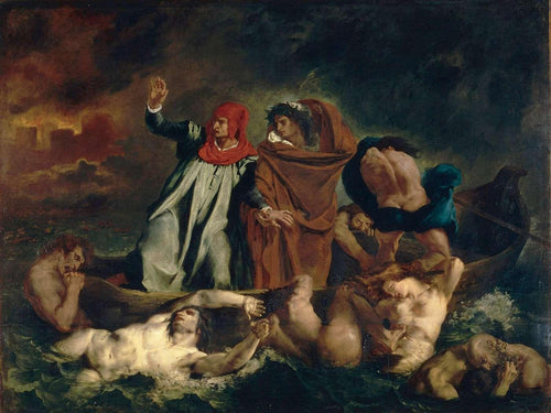 The Barque Of Dante (Eugene Delacroix) - Reprodução com Qualidade Museu