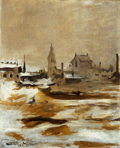 Efeito da neve em Petit-Montrouge (Edouard Manet) - Reprodução com Qualidade Museu