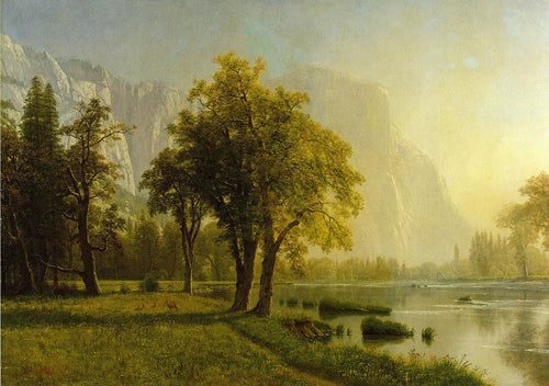 El Capitan, vale de Yosemite (Albert Bierstadt) - Reprodução com Qualidade Museu