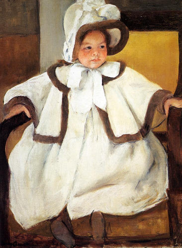 Ellen Mary Cassatt em um casaco branco (Mary Cassatt) - Reprodução com Qualidade Museu