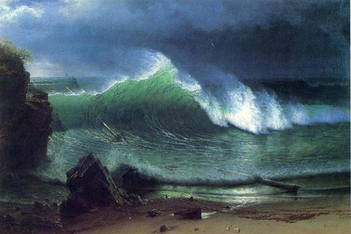 Mar esmeralda (Albert Bierstadt) - Reprodução com Qualidade Museu