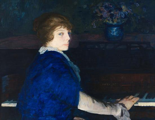 Emma no piano (George Bellows) - Reprodução com Qualidade Museu