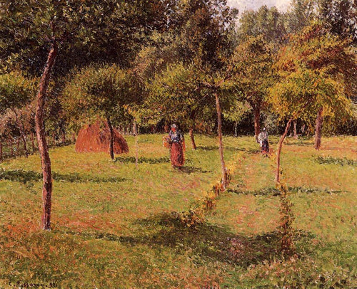 Campo Fechado em Eragny (Camille Pissarro) - Reprodução com Qualidade Museu