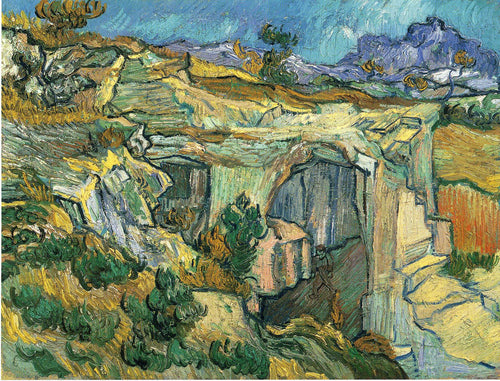 Entrada para uma pedreira perto de Saint Remy (Vincent Van Gogh) - Reprodução com Qualidade Museu