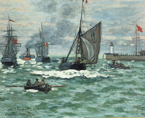 Entrada para o porto de Honfleur (Claude Monet) - Reprodução com Qualidade Museu