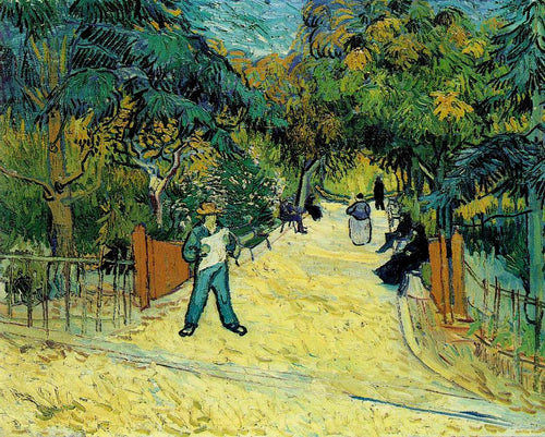 Entrada para o jardim público em Arles (Vincent Van Gogh) - Reprodução com Qualidade Museu