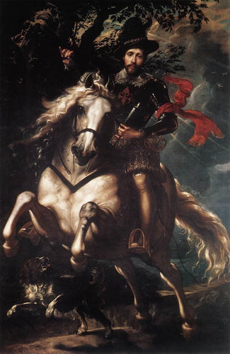Retrato Equestre de Giancarlo Doria (Peter Paul Rubens) - Reprodução com Qualidade Museu