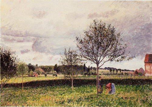 Eragny Landscape, Le Pre (Camille Pissarro) - Reprodução com Qualidade Museu