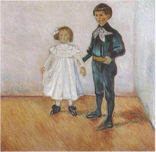 Erdmute e Hans Herbert Esche - Crianças Esches (Edvard Munch) - Reprodução com Qualidade Museu