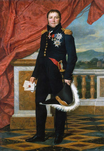 Retrato do Político e Soldado Francês Etienne Maurice Gerard (Jacques-Louis David) - Reprodução com Qualidade Museu