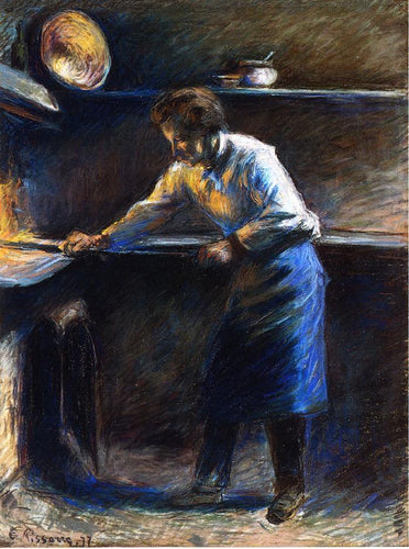 Eugene Murer em seu forno de pastelaria (Camille Pissarro) - Reprodução com Qualidade Museu
