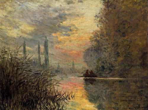 Noite em Argenteuil (Claude Monet) - Reprodução com Qualidade Museu