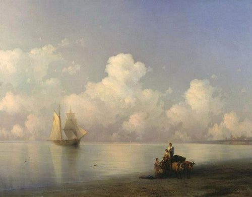 Noite no mar (Ivan Aivazovsky) - Reprodução com Qualidade Museu