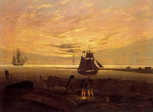 Noite no Mar Báltico (Caspar David Friedrich) - Reprodução com Qualidade Museu