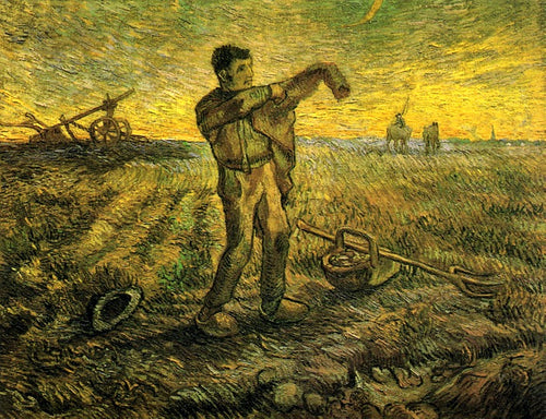 Noite no fim do dia (Vincent Van Gogh) - Reprodução com Qualidade Museu