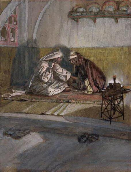 Entrevista entre Jesus e Nicodemos - James Jacques Joseph Tissot