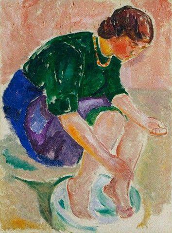 Banho de pés - Estudo (Edvard Munch) - Reprodução com Qualidade Museu
