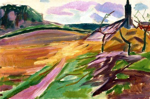 Estufa no outono (Edvard Munch) - Reprodução com Qualidade Museu