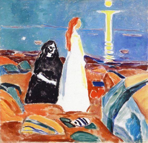 Duas mulheres na costa (Edvard Munch) - Reprodução com Qualidade Museu