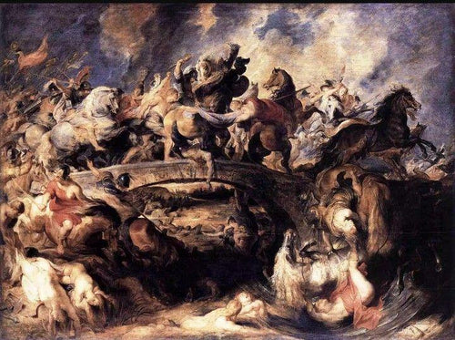 Batalha das Amazonas (Peter Paul Rubens) - Reprodução com Qualidade Museu