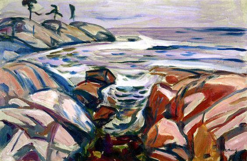 Paisagem costeira em Hvitsten (Edvard Munch) - Reprodução com Qualidade Museu