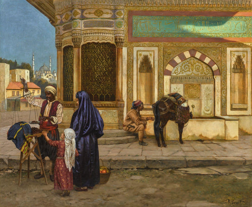 A Fonte de Ahmed Iii, Constantinopla (Rudolf Ernst) - Reprodução com Qualidade Museu