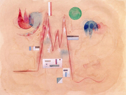 Zig Zag In Softness (Wassily Kandinsky) - Reprodução com Qualidade Museu